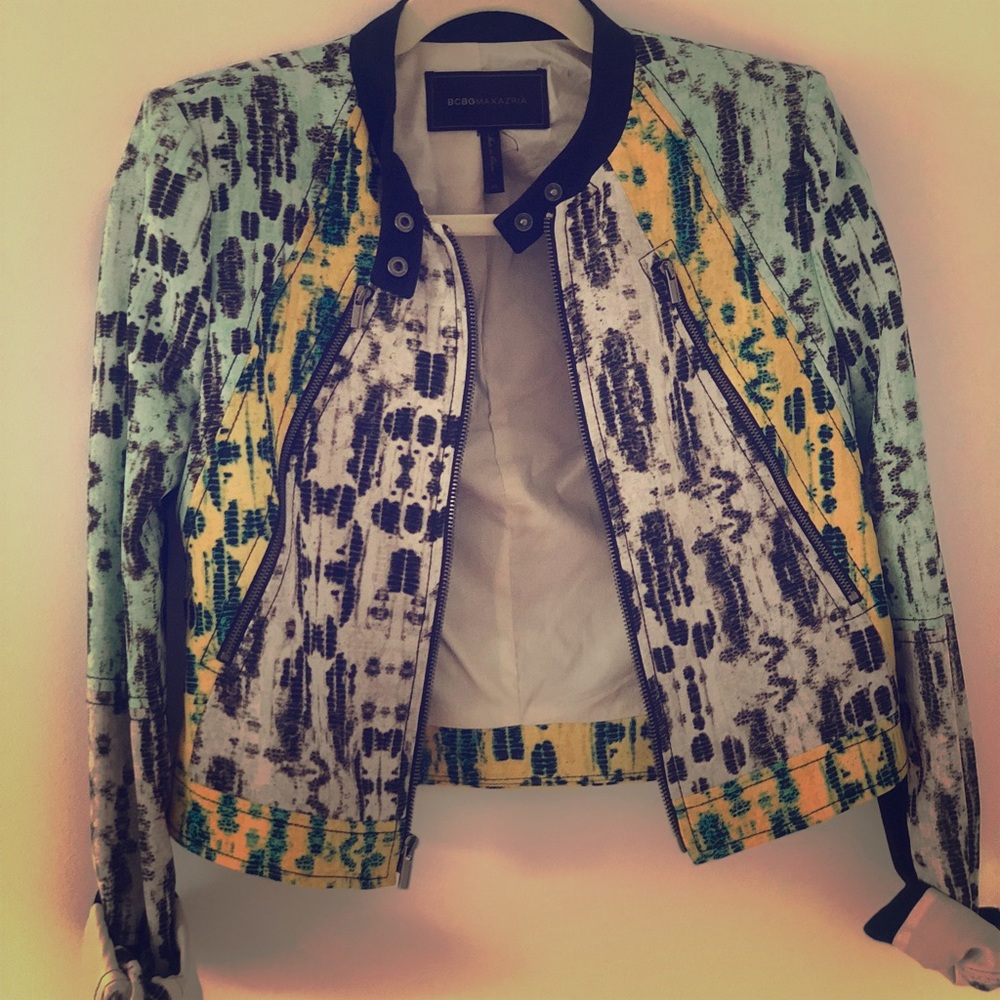 Multicolored Print Blazer - image 1